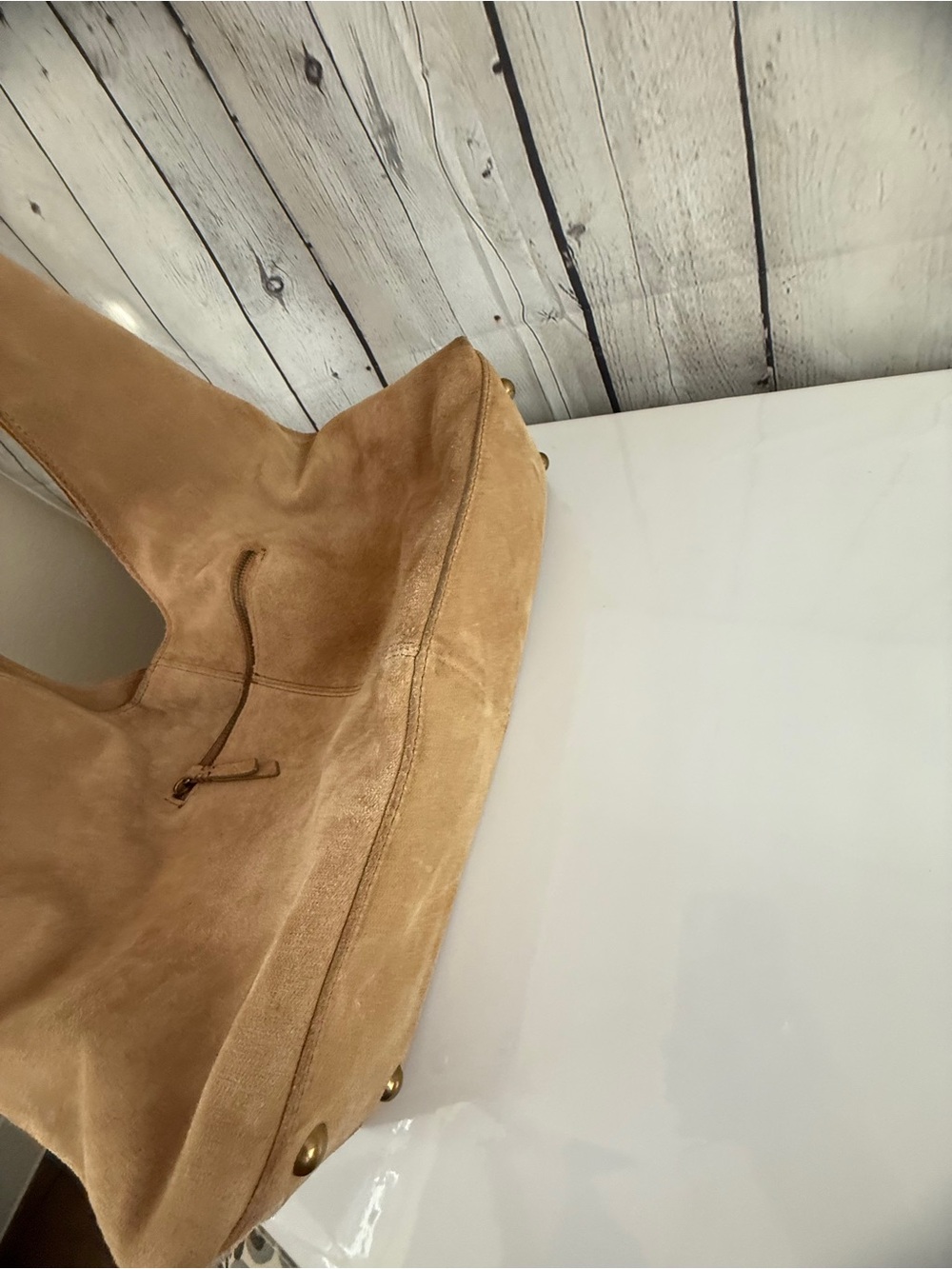 American Leather Co. Gables Suede Hobo - Picture 7 of 13